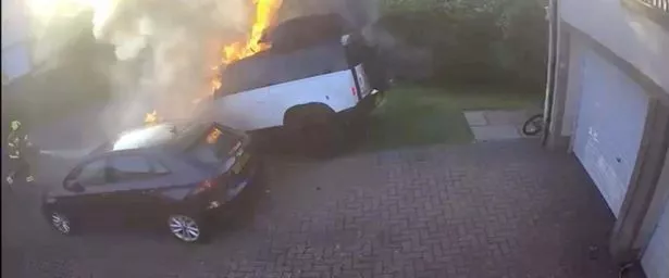 The motor was set ablaze in a gangland attack