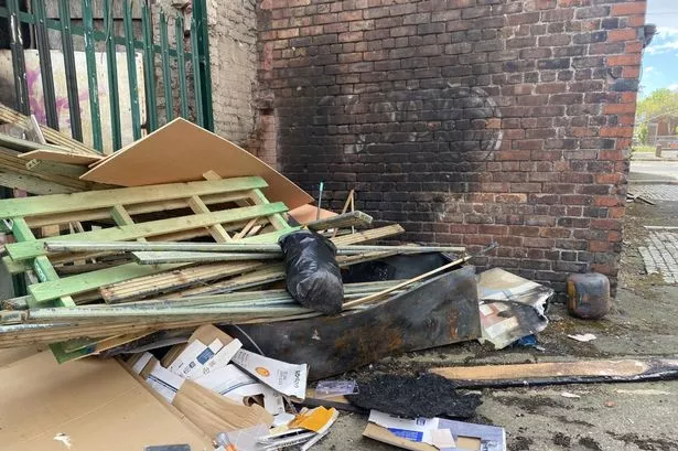 Some of the mess left in Everton