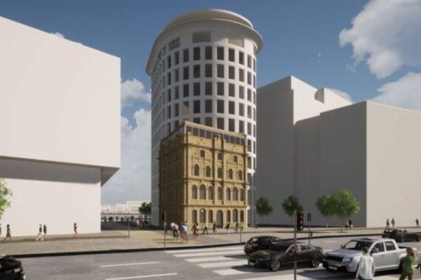 The site of the Grosvenor Hotel, near Temple Meads station in Bristol, as it is marketed by Kent-based property agents SJD, in May 2025