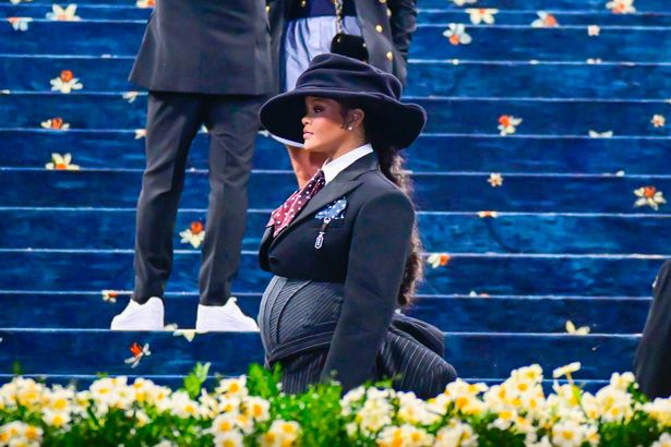 Rihanna proudly revealed her baby bump at the Met Gala