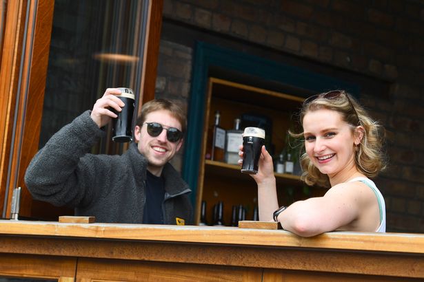 People enjoying a drink at the Handyman Bar and Brewery at the Smithdown Weekender 2023