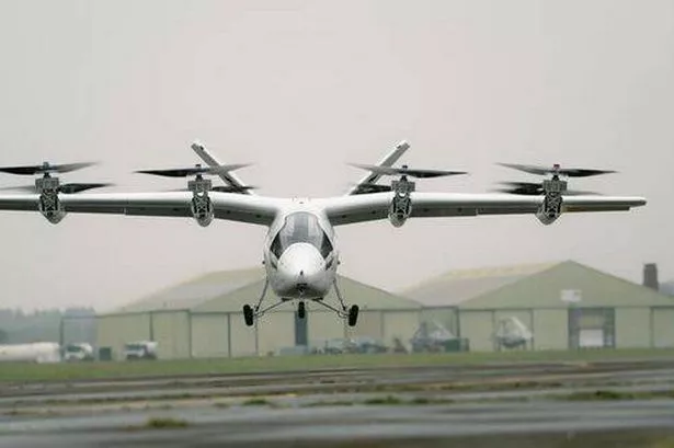 The first British flying taxi has taken to the skies over the Cotswolds.