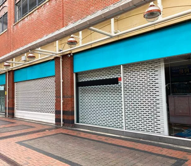 The former site of Argos in The Pyramids Shopping centre in Birkenhead, Wirral.