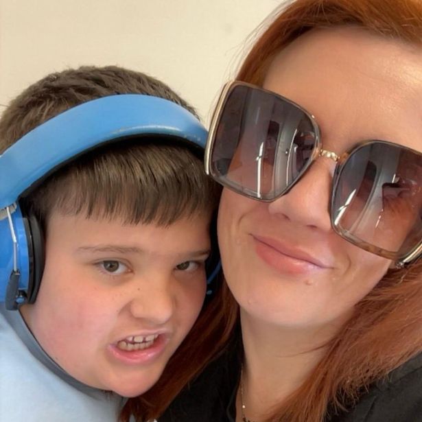 Thomas, 12, and his mum Jen Woodward