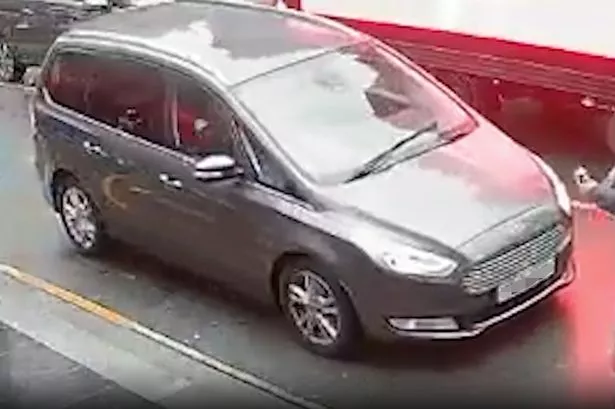 Footage of the Ford Galaxy heading through Liverpool before the collision