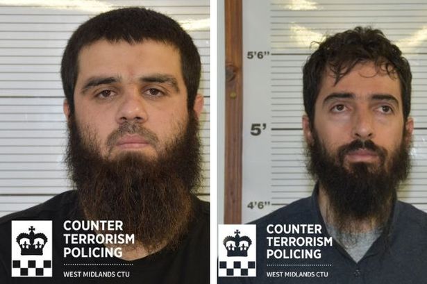 Police custody photos of Roshman Azad Wali Saeed, aged 30 from Birmingham (left) and Tshko Ahmad Mohamad, aged 33 from West Bromwich (right) 