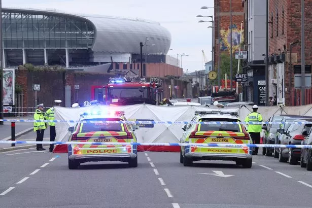 A significant emergency services presence was at the scene, including police, fire engines and an air ambulance