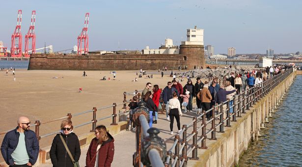 New Brighton is popular when the weather is warm
