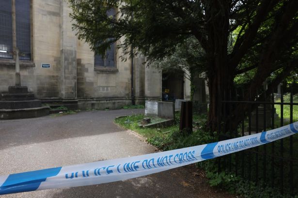 A cordon at St Paul's Church