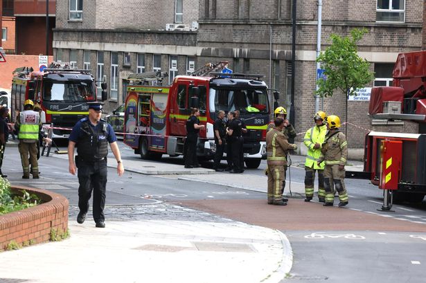 Fire crews on Tower Hill