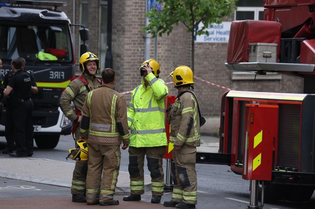 Fire crews on Tower Hill