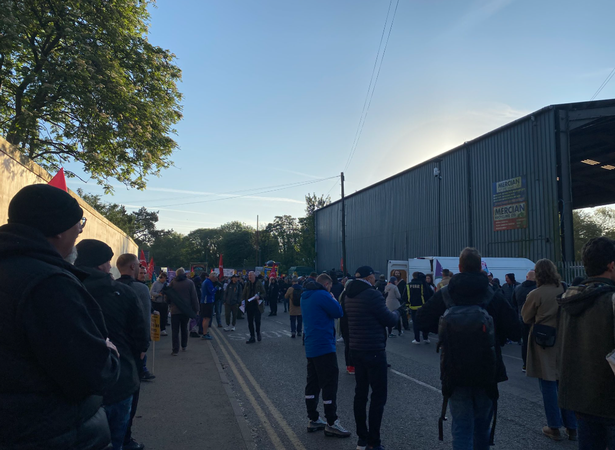 Protesters gather for the Birmingham bins strike 'megapicket'