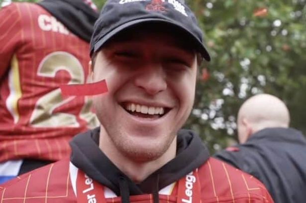 Federico Chiesa is interviewed by LFC TV during Liverpool's open top bus parade