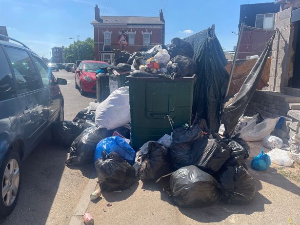 Rubbish on Alfred Street in Sparkhill