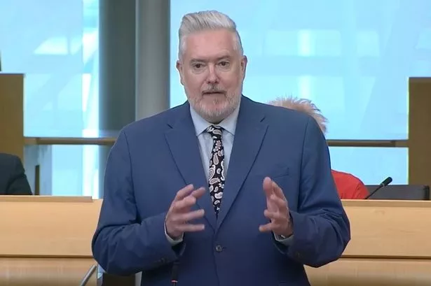 George Adam MSP during his speech to the Scottish Parliament