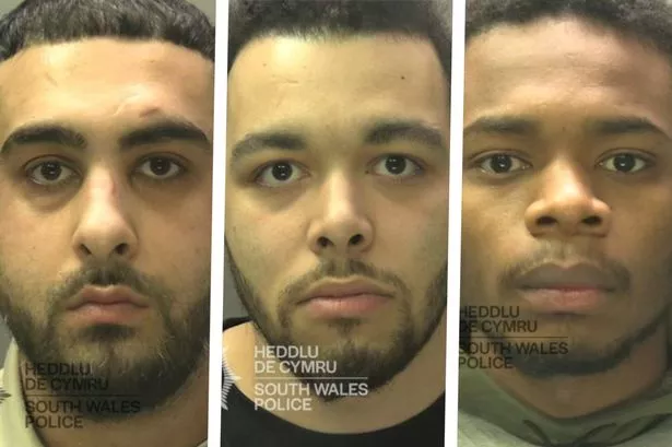 Police mugshots for Saeed Afshar, Gary Akister, and Tyrese Douglas