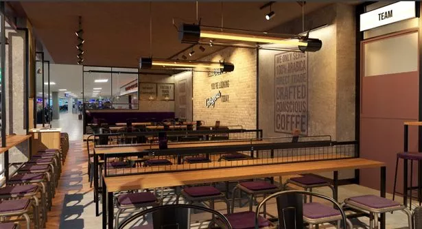 Artists impressions of the new SOHO Coffee unit in the airport’s Departure Lounge