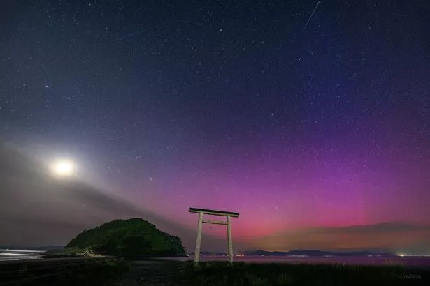 In Japan, where it’s typical to see red auroras, numerous sky watchers captured photos of unusual magenta auroras