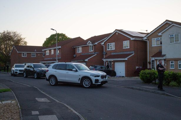 The scene in Merlin Park, Portishead