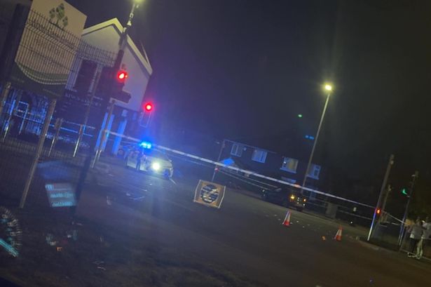 Police close off Hurst Cross, in Ashton, following a serious crash