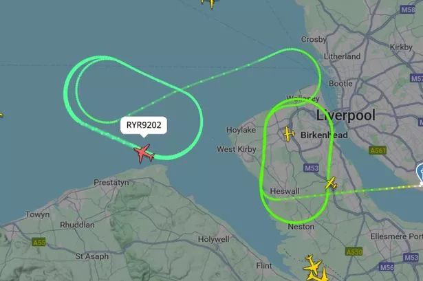 The flight path of flight FR9202 to Porto. Flightradar 24 image taken at 11.10am on 03/05/2025