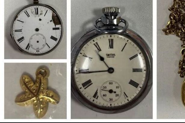Stolen items recovered by police during an arrest in Bristol