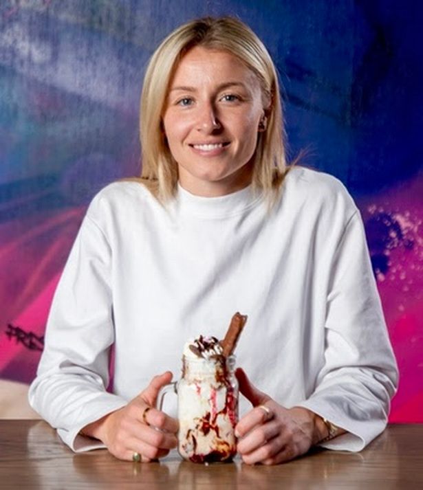 Williamson and her sundae