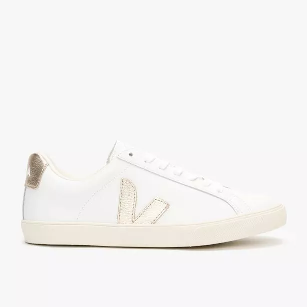 VEJA Esplar Logo Leather Extra White Platine Trainers