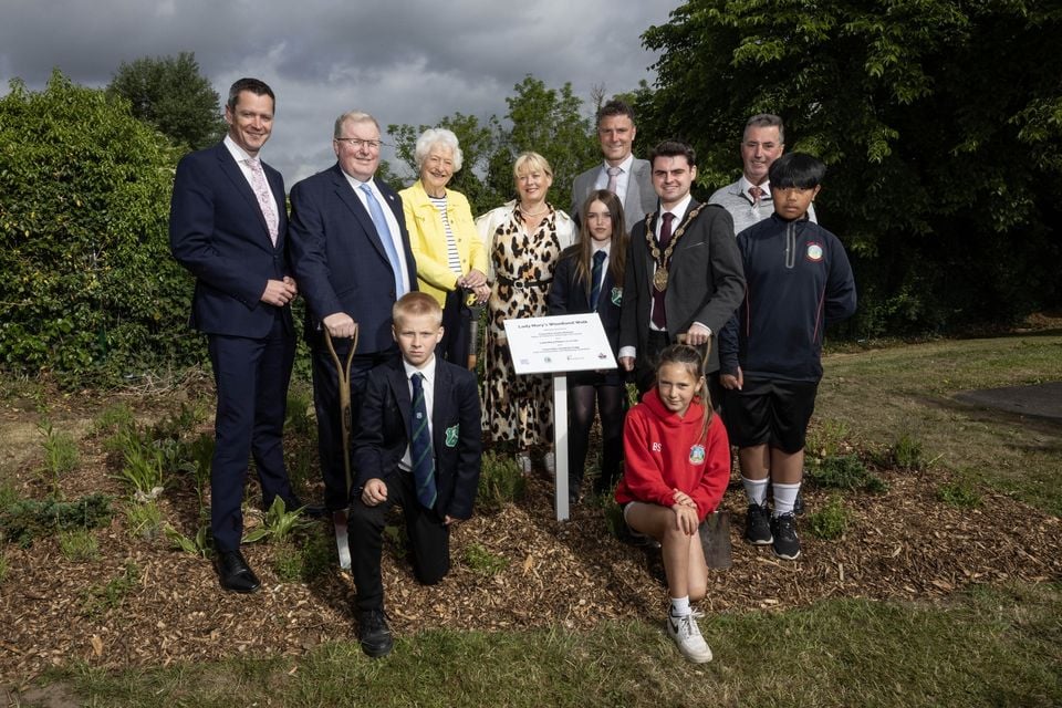 Lady Mary Peters at the opening of the woodland walking trail