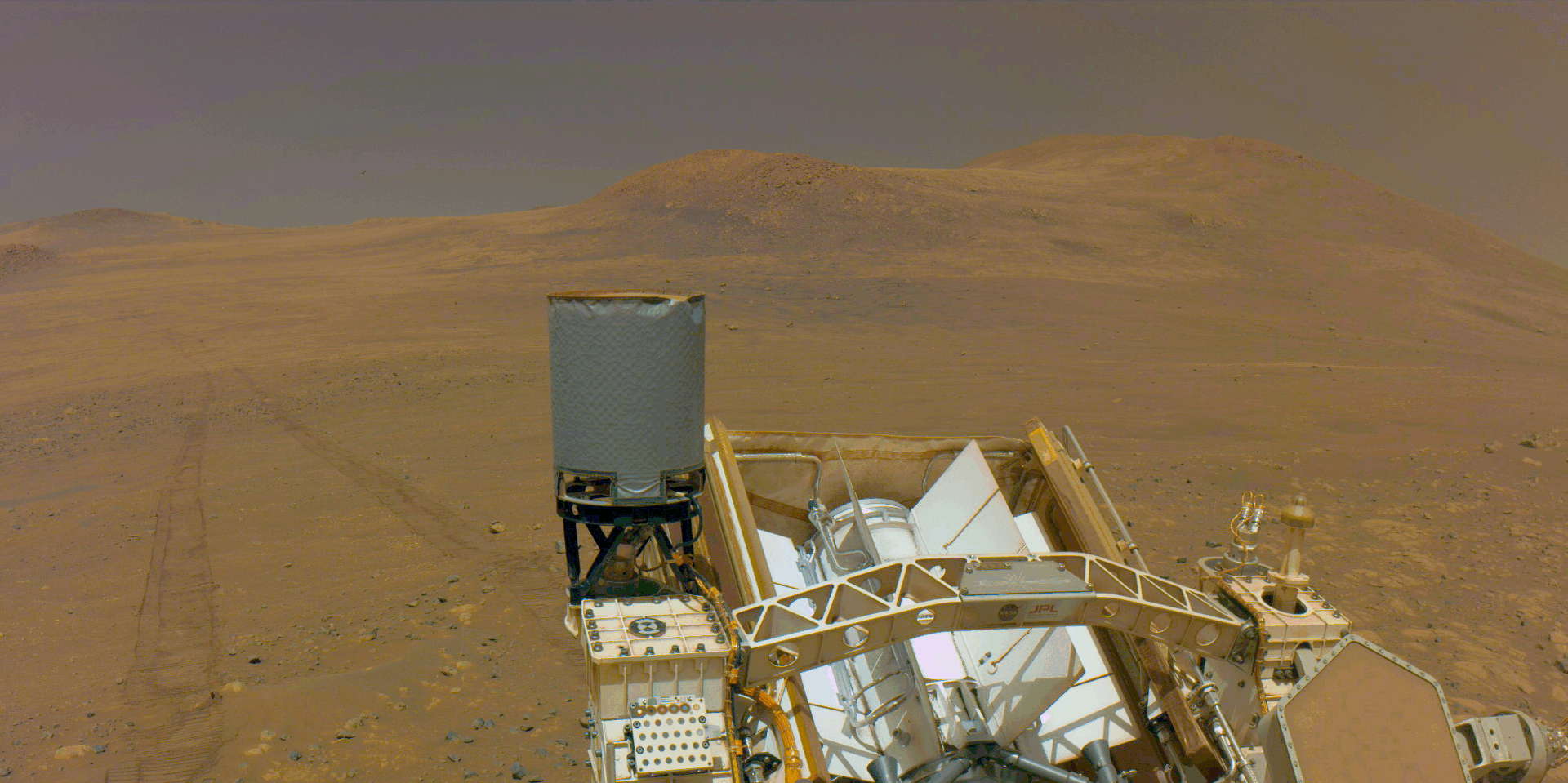 Rover’s tracks coming from an area called “Witch Hazel Hill”