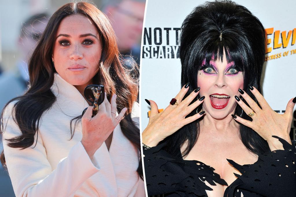 Elvira takes dig at 'princess' Meghan Markle over hair comparison