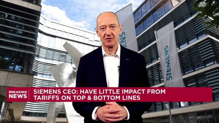 Siemens CEO: U.S. tariffs will have little impact on top and bottom lines
