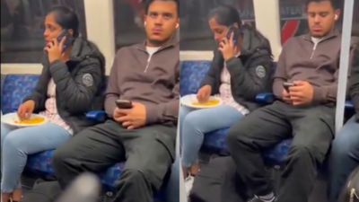 Woman eats with bare hands on London tube: Internet loses its mind