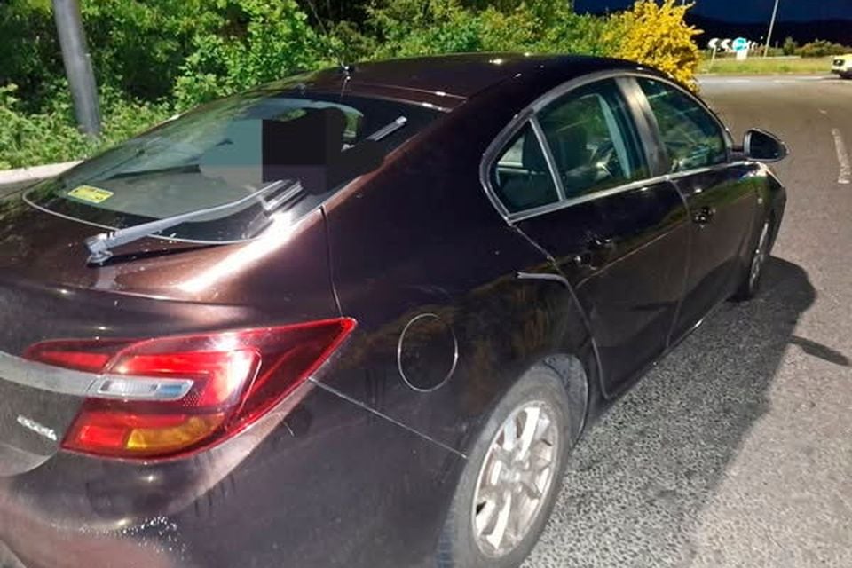 The car was stopped in the Newry area on Sunday. (Photo: NI Road Policing and Safety) 
