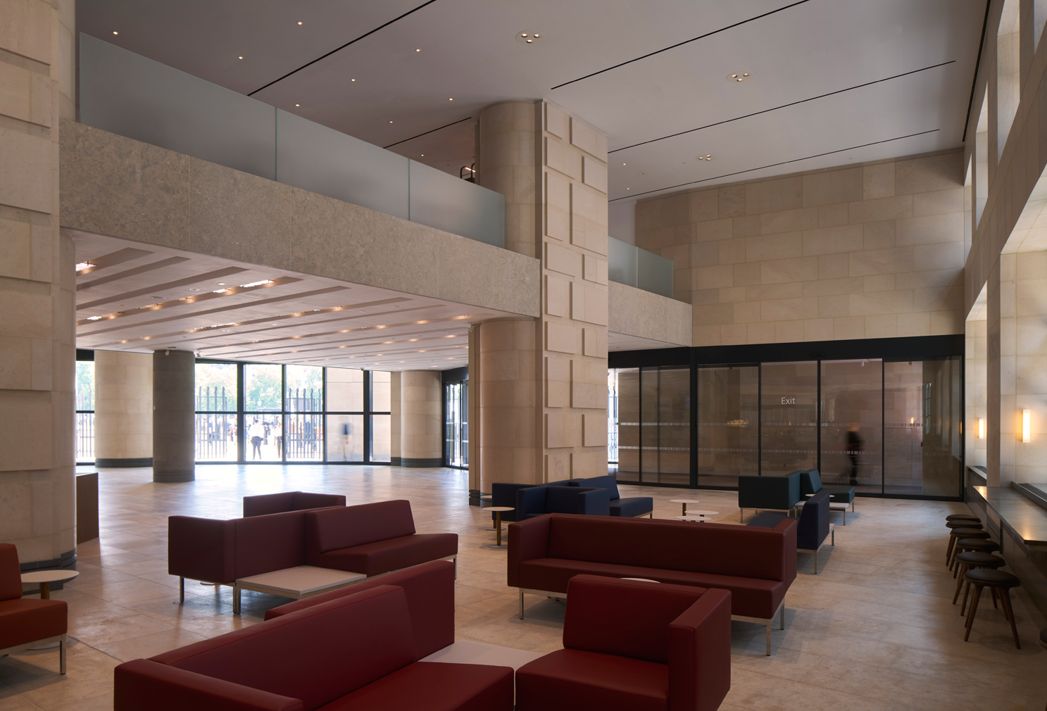 Bar Gorgio inside the Sainsbury Wing, looking southeast