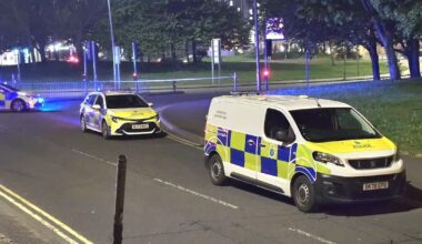 City street cordoned off after man 'found lying in the road'