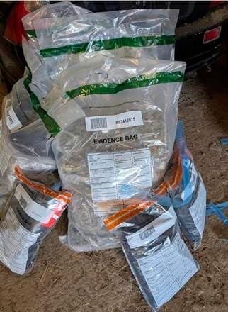 Some of the haul found in a shed in Dunadry