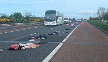 M2: Traffic disruption after clothing left strewn all over main NI motorway