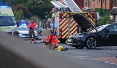 Man arrested on suspicion of drug driving after serious crash leaves three injured