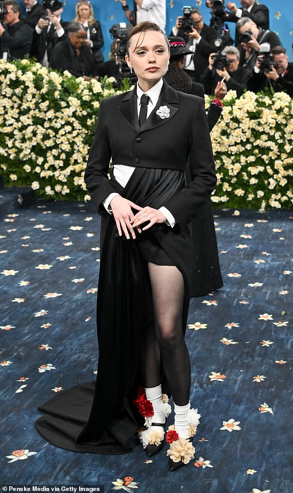 Aimee Lou Wood at The 2025 Met Gala Celebrating "Superfine: Tailoring Black Style" held at the Metropolitan Museum of Art on May 05, 2025 in New York, New York. (Photo by Michael Buckner/Penske Media via Getty Images)