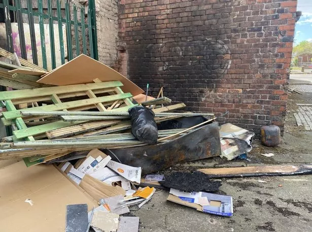 Some of the mess left in Everton