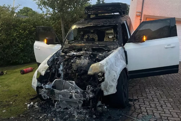 The car torched in Edinburgh