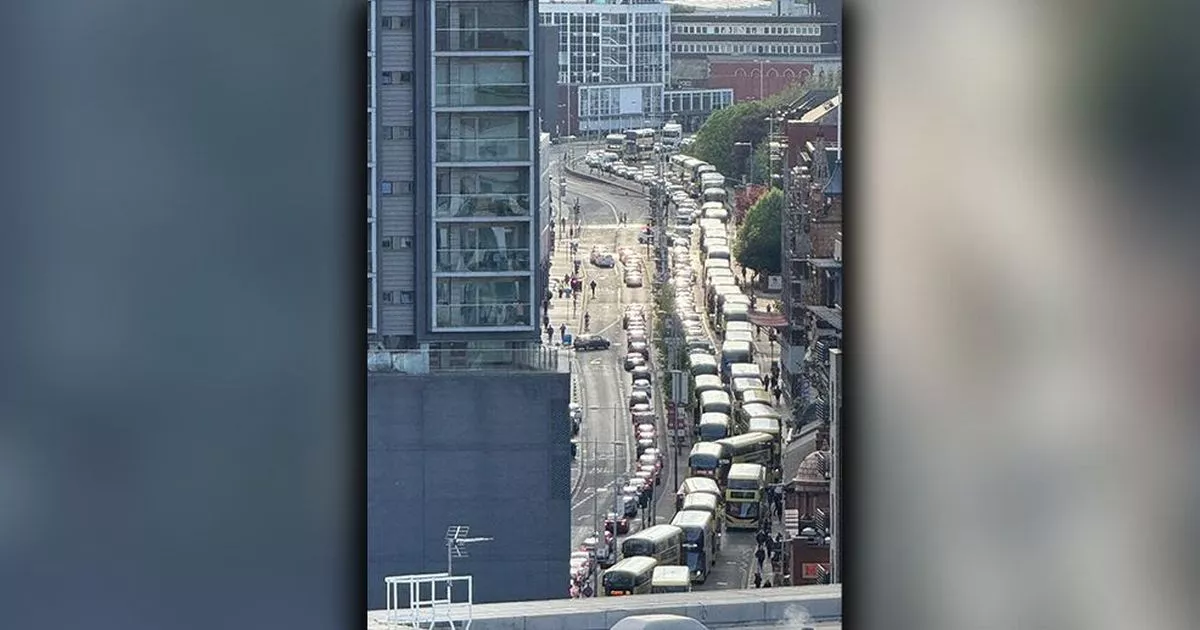 Large queues in Salford after roadworks start on Chapel Street