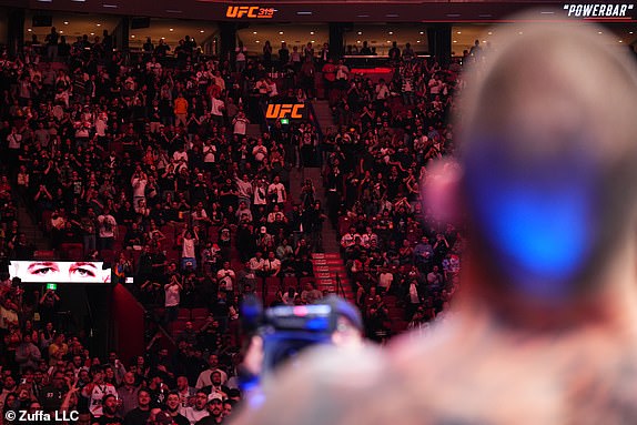 MONTREAL, QUEBEC - MAY 10: Marc-Andre Barriault of Canada reacts after a knockout victory against Bruno Silva of Brazil during the UFC 315 event at Bell Centre on May 10, 2025 in Montreal, Quebec. (Photo by Chris Unger/Zuffa LLC)