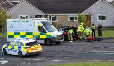 Drum Brae north - crash involving ambulance and car