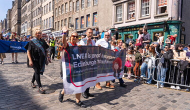 LNER backed the Edinburgh Tartan Parade wearing their own tartan