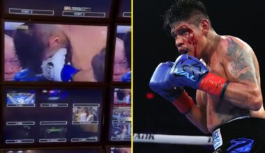 Boxing world title fight plunged into controversy after incorrect ruling on horror cut
