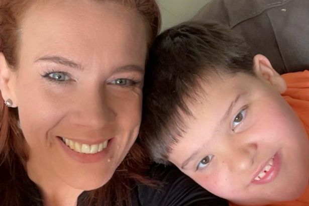 Jen Woodward and 12-year-old son, Thomas