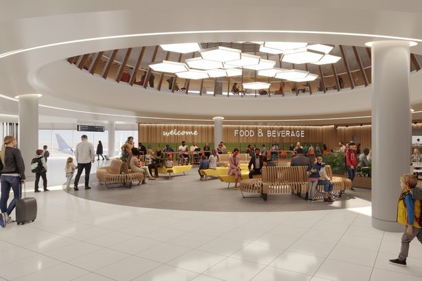 Computer-generated images showing what the new T3 at Manchester Airport will look like