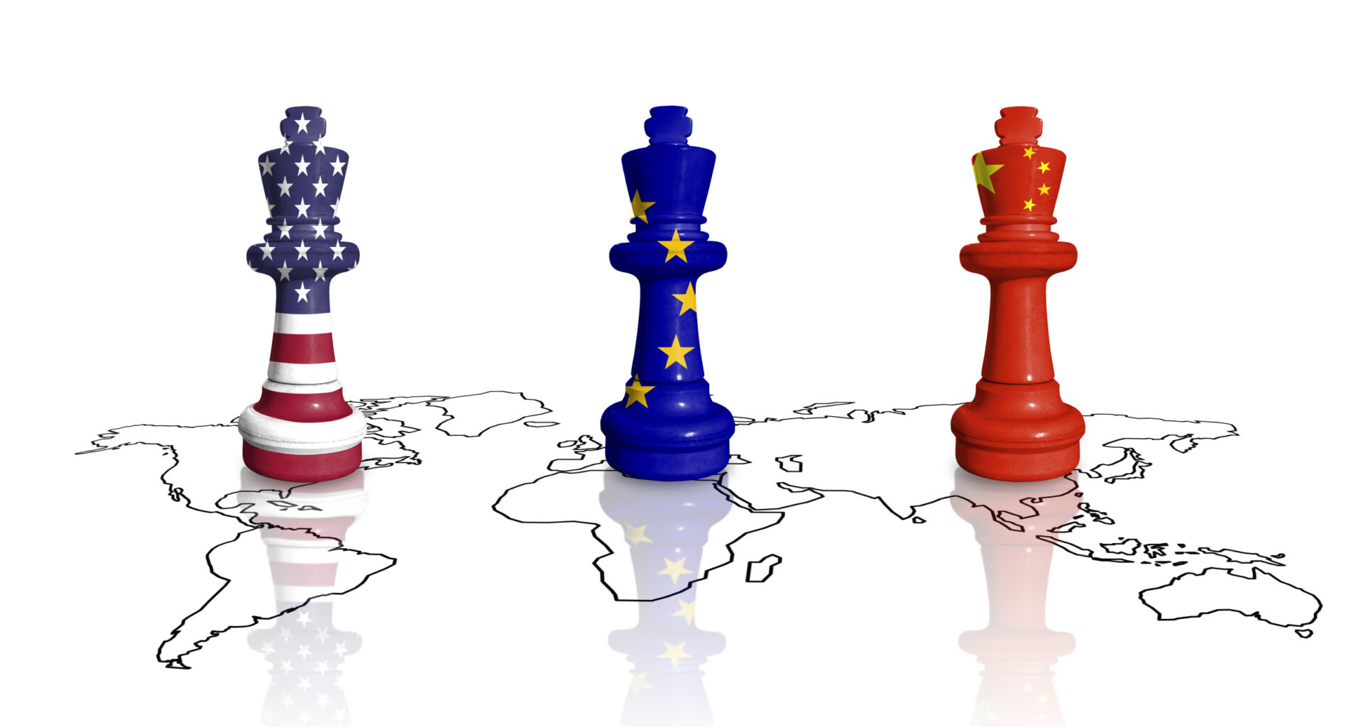 US, EU, and China as Chess Pieces